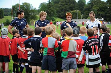 SCOTTISH STARS VISIT TRAINING CAMP AT MORRISTON